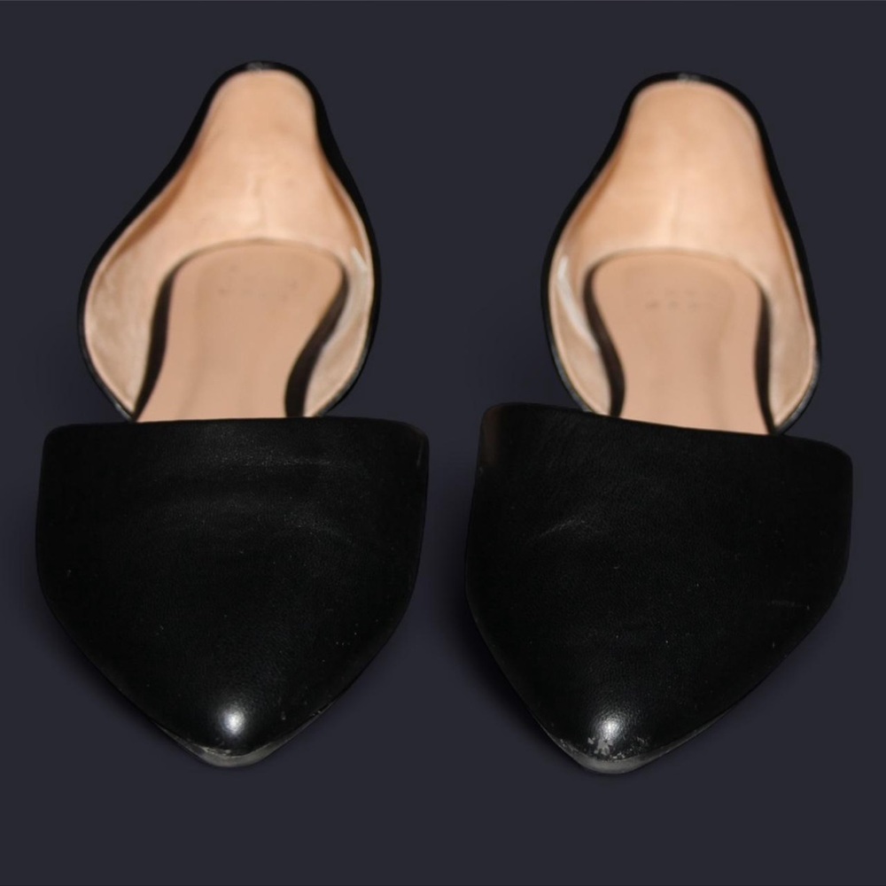 Black Pointed Toe Flats - Picture 3 of 3